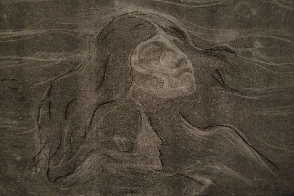 Edvard Munch: On the Waves of Love, Drypoint, 1896
©Munchmuseet Oslo